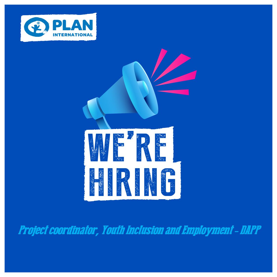 Plan International Egypt is Hiring: Project Coordinator – Youth Inclusion and Employment (DAPP)